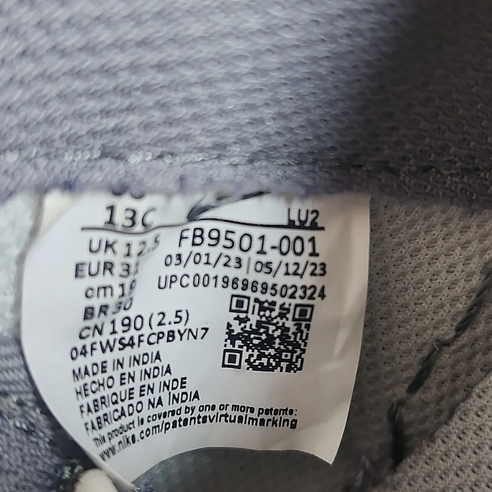 Nike Kids' Casual White & Mint Green Sneakers - Picture 6 of 6